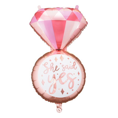 BALON FOLIOWY PIERŚCIONEK, 41×72 cm