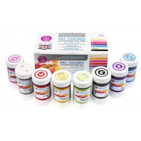 BARWNIKI W ŻELU. ZESTAW 8 KOLORÓW