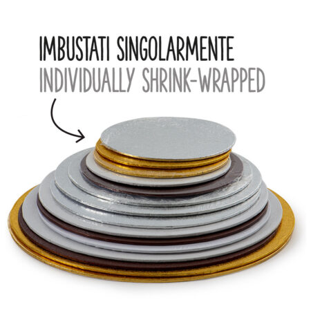 PODKŁAD POD TORT SREBRNY grub 0.3 cm, śr20cm