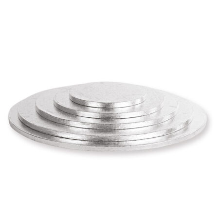 PODKŁAD POD TORT SREBRNY grub1,2cm, śr 30cm