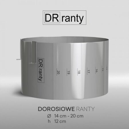 RANT CUKIERNICZY Z PODZIAŁKĄ  14-20 cm h=12 cm