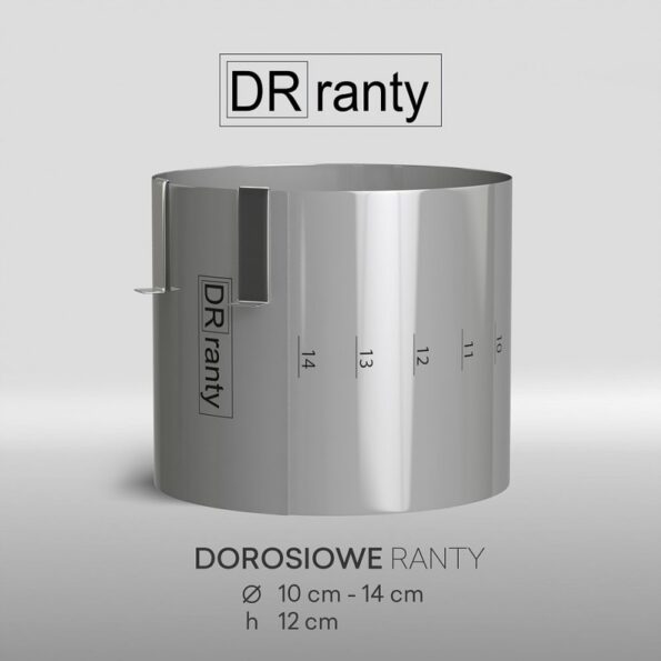 RANT CUKIERNICZY Z PODZIAŁKĄ,  śr10 – 14 cm h12