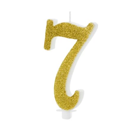 ŚWIECZKA CYFRA 7, ZŁOTA