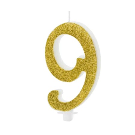 ŚWIECZKA CYFRA 9, ZŁOTA