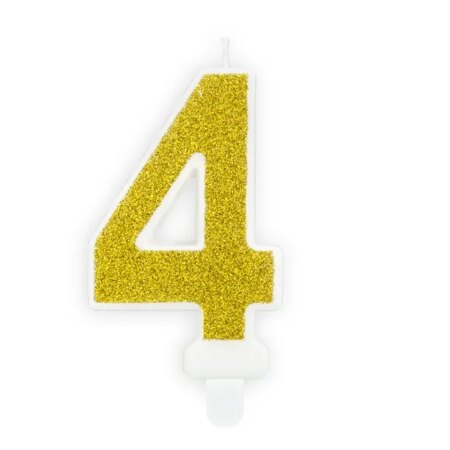 ŚWIECZKA CYFRA „4” , ZŁOTY