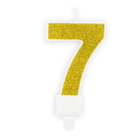 ŚWIECZKA CYFRA „7” ZŁOTY