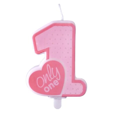 ŚWIECZKA ONLY ONE 8cm CYFRA 1