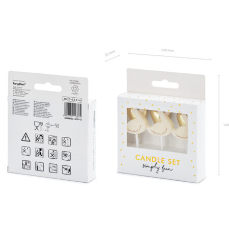 ŚWIECZKI LOVELY SWAN 6szt