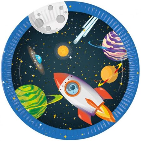 TALERZYKI ROCKET SPACE 23cm, 8szt