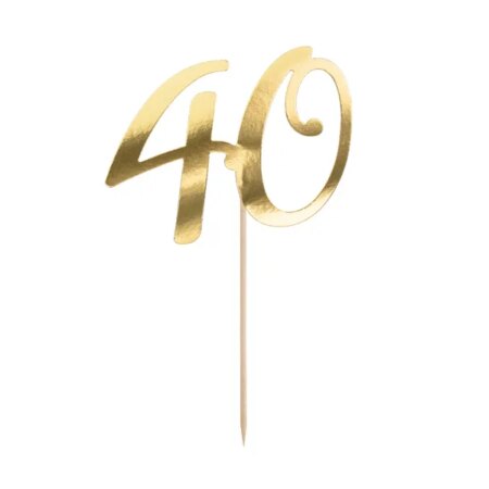 TOPPER LICZBA 40, ZŁOTY
