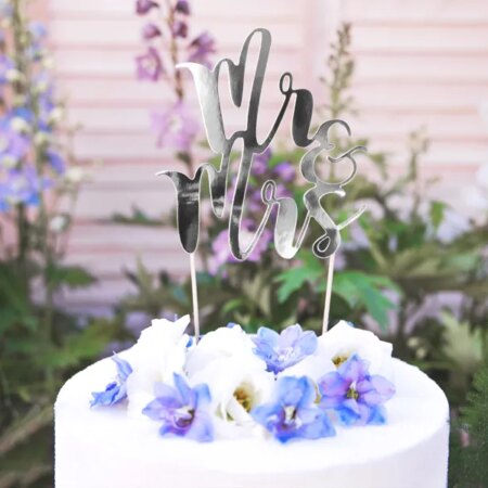 TOPPER NA TORT Mr&Mrs, SREBRNY