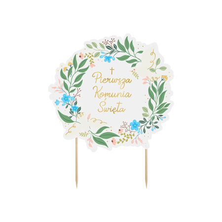 TOPPER NA TORT PIERWSZA KOMUNIA 20cm