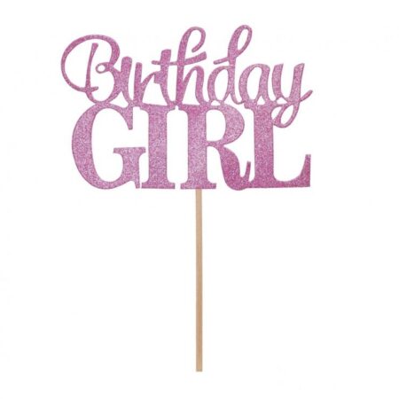 TOPPER PAPIEROWY BIRTHDAY GIRL, 10x7cm