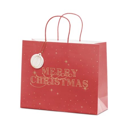 TOREBKA NA PREZENTY MERRY CHRISTMAS 32.5×26.5×11.5cm