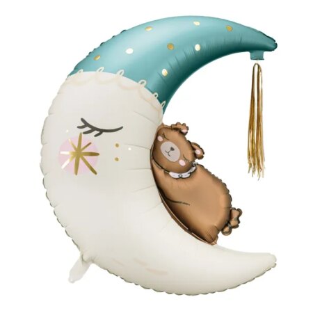 BALON FOLIOWY MIŚ NA KSIĘŻYCU 80x98cm