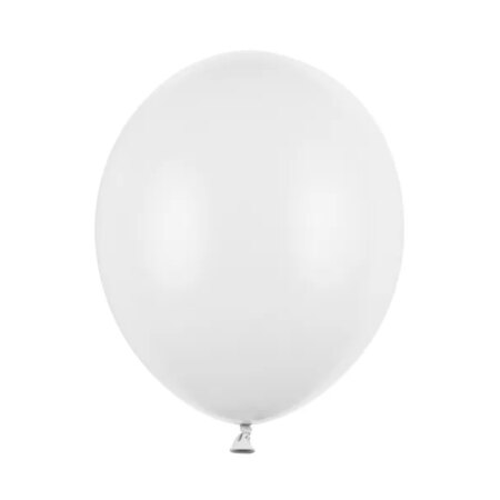 BALON PASTELOWO BIAŁY śr30cm, 1szt