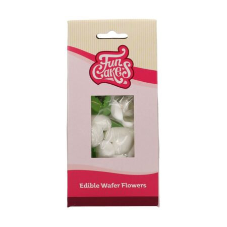 JADALNE KWIATY WAFLOWE TULIPAN I LIŚCIE 12szt