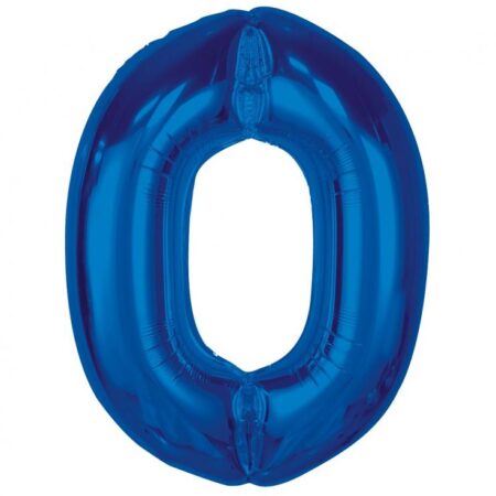 BALON FOLIOWY, GRANATOWY, CYFRA 0