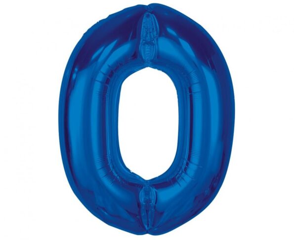 BALON FOLIOWY, GRANATOWY, CYFRA 0