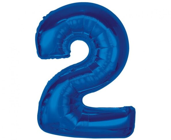 BALON FOLIOWY GRANATOWY, CYFRA 2