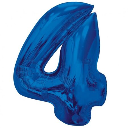 BALON FOLIOWY GRANATOWY, CYFRA 4