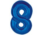 BALON FOLIOWY GRANATOWY, CYFRA 8