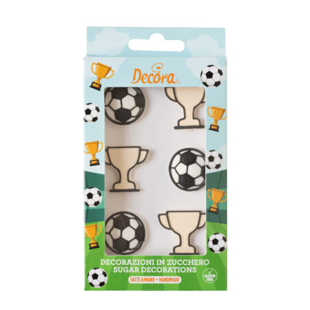 DEKORACJA CUKROWA PIŁKA 6szt