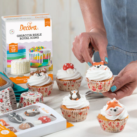 DEKORACJA CUKROWA ZWIEŻĘTA LASU 6szt