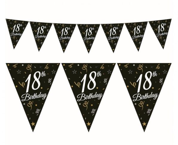 GIRLANDA PAPIEROWA Beauty&Charm z flagami „18”, 28×270 cm