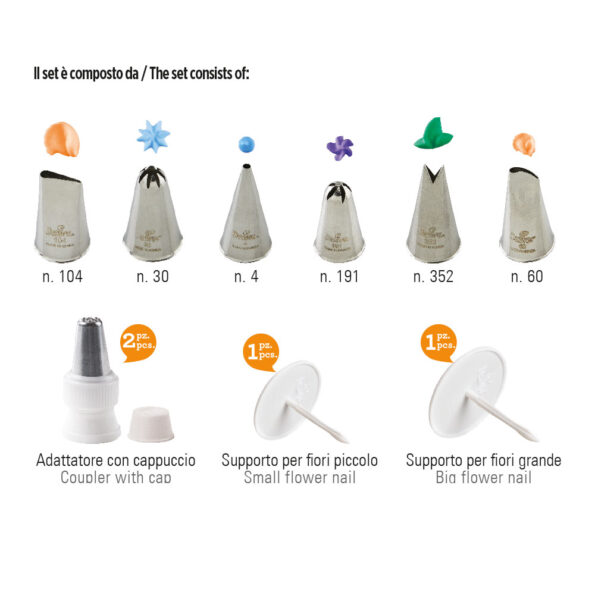 ZESTAW DO DEKOROWANIA KREMEM 10szt