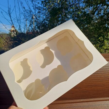 PUDEŁKO Z WKŁADEM NA 6 MUFFINEK 25x17x9 cm 10szt