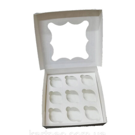 PUDEŁKO Z WKŁADEM NA  MUFFINEK 25x25x9 cm, 10szt