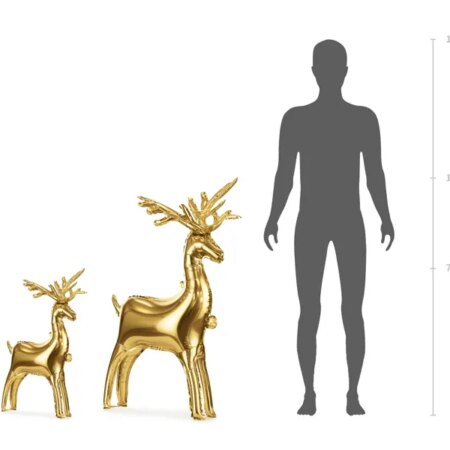 STOJĄCY BALON JELEŃ ZŁOTY 124x80cm